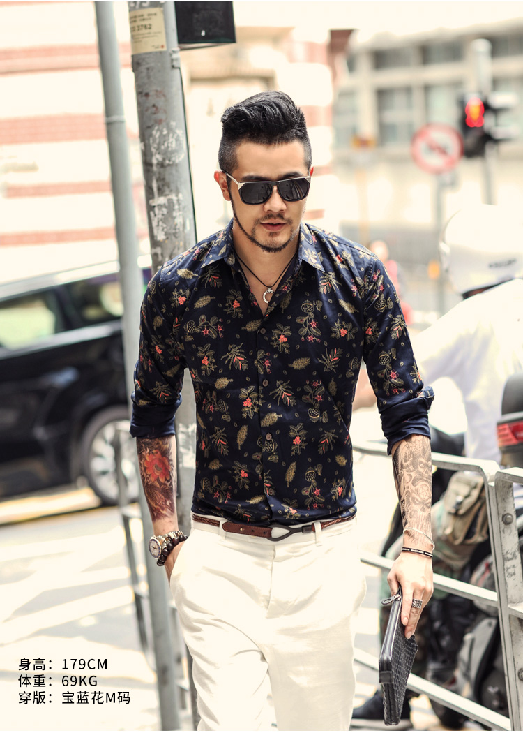 Buy 2017 New Spring Men'S Slim Floral Shirt Printed Shirt Long Sleeved  Casual Shirts Fashion Classic Men Dress Shirt Brand Clothing From Reliable  Shirt Clothing Suppliers On MIX MAN Store