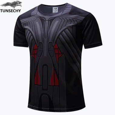 2018Brand Male Hero Alliance Short Sleeves T-Shirts Steel Superhero Spider-Man T-Shirts Wholesale And Retail Free Transportation