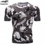 TUNSECHY Brand Compression Shirt Short Sleeves T-Shirt Fitness Camouflage Clothing Quick Dry Crossfit Lycra Tops T-Shirt