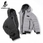 Pioneer Camp Hooded Thicken Warm Duck Down Jacket Men Brand Clothing Men Winter Down Coat Male Top Quality Grey Black AYR705312