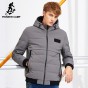 Pioneer Camp Hooded Thicken Warm Duck Down Jacket Men Brand Clothing Men Winter Down Coat Male Top Quality Grey Black AYR705312