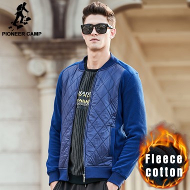 Pioneer Camp New Style Patchwork Hoodies Men Brand Male Thick Fleece Hoodies Quality Autumn Winter Warm Sweatshirts Men 622184