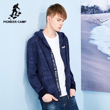 Pioneer Camp New Spring Jacket For Men Brand-Clothing Camouflage Fashion Coat Male Top Quality Hooded Outerwear AJK801039