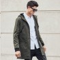 Pioneer Camp 2018 New Trench Coat Men Brand Clothing Top Quality Male Long Army Green Trench Coat Windbreaker Jacket 611315