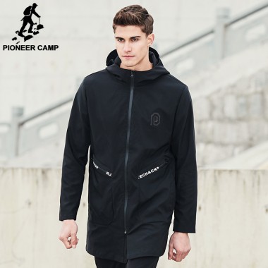 Pioneer Camp 2018 New Spring Long Jacket Coat Men Brand Clothing Fashion Windbreak Jacket Male Top Quality Overcoat AJK707004