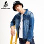 Pioneer Camp New Denim Jacket Men Brand Clothing Dark Blue Casual Jeans Jacket Coat Male Quality Outerwear For Men AJK710008