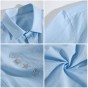 Pioneer Camp New Summer Casual Shirt Men Brand Clothing Solid Short Sleeve Shirt Male Top Quality Light Blue Shirts ADC701037