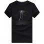 Pioneer Camp Lightning Printed T-Shirt Men Black T Shirt Mens Fashion Men T Shirts Casual Brand Clothing Cotton 3D Tshirt 405043