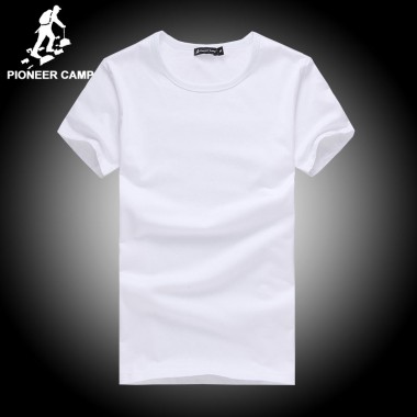 Pioneer Camp T Shirt Men Brand Clothing Summer Solid T-Shirt Male Casual Tshirt Fashion Mens Short Sleeve Plus Size 4XL