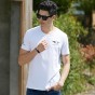 Pioneer Camp 2017 New Fashion Men T Shirt Cotton Elastic Breathable T-Shirt Men White Thin Print Short Sleeve Tshirts Male