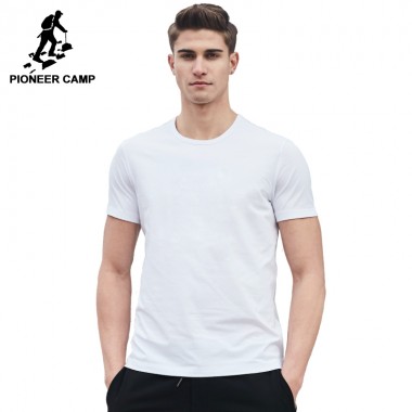 Pioneer Camp 2018 New Solid T Shirt Men Brand Clothing Male T-Shirt Top Quality 100% Cotton Soft Tshirt For Men Plus Size 4XL