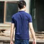 Pioneer Camp 2017 New Summer Mens T Shirts Dark Blue Mandarin Collar T Shirt Men Casual Short Sleeve T-Shirts Fitness 620028