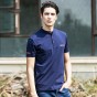 Pioneer Camp 2017 New Summer Mens T Shirts Dark Blue Mandarin Collar T Shirt Men Casual Short Sleeve T-Shirts Fitness 620028