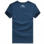Pioneer Camp Brand Short Summer Men Tshirt Comfortable Breathable Blue T Shirt Male Fashion Cotton T-Shirt Shark Pattern 405047