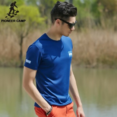 Pioneer Camp 2017 Summer Style Blue Quick-Dry T Shirt Men Tshirt Homme O-Neck Breathable Clothing For Big&Amp;Tall 677065