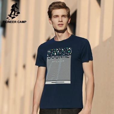 Pioneer Camp Hip Hop T Shirt Men Brand Clothing Fashion Printed Short T-Shirt Male Top Quality Stretch Summer Tees ADT701086