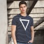 Pioneer Camp New Design Striped T Shirt Men Brand Clothing Fashion Geometry Pattern T-Shirt Male Quality Striped Tees ADT701055