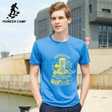 Pioneer Camp Quick Drying T Shirt Men Brand Clothing Fashion Printed Fast Dry T-Shirt Male Top Quality Casual Tshirt ADT702219