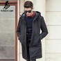 Pioneer Camp Long Warm Winter Jacket Men Waterproof Brand Clothing Male Cotton Spring Coat Quality Black Down Parkas Men 611801