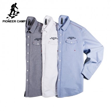 Pioneer Camp New Arrival Casual Shirt Men Brand-Clothing Long Sleeve Autumn Spring Shirt Male Quality 100% Cotton ACC701322