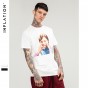 INFLATION Kid Face Graphic Print Short Sleeve T-Shirt Famous Brand Spring Summer Men Dress Shirt Street Wear T-Shirt 8250S