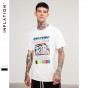 INFLATION Knocking Print Brand T Shirt Men T-Shirt Men Slim T Shirt O-Neck Funny T Shirt Casual T-Shirt For Men 8237S