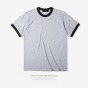 INFLATION 2017 New Style Men Hiphop Plain Color T-Shirts Fake Two Piece T Shirt 100% Cotton Summer Style Short Sleeve Tee