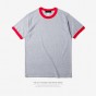 INFLATION 2017 New Style Men Hiphop Plain Color T-Shirts Fake Two Piece T Shirt 100% Cotton Summer Style Short Sleeve Tee