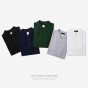 INFLATION 2017 New Style Summer US Men'S Classic Shirt Short Sleeve Uniforms Plain Color Cotton