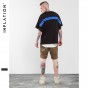 INFLATION 2017 Summer Collection Oversized T-Shirt Hip Hop Style Loose Sleeve Patchwork T-Shirts High Street Men Tshirt