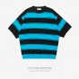 INFLATION 2018 Spring Summer Mens Short Sleeve Knitted Striped Male Fashion Streetwear Mens Sweater Brand Clothing 8167S