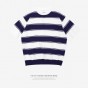 INFLATION 2018 Spring Summer Mens Short Sleeve Knitted Striped Male Fashion Streetwear Mens Sweater Brand Clothing 8167S