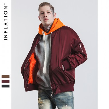 INFLATION 2017 New Arrival Winter Bomber Jacket Winter Mens MA1 Jackets Mens Jacket Hip Hop Coats Streetwear 256W17