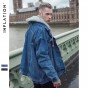 INFLATION 2017 New Arrival Denim Jacket Men Fashion Brand Clothing Jeans Hoodies Jackets Blue &Amp; Black Color Outerwear Coat277w17