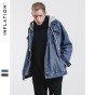 INFLATION 2017 New Arrival Denim Jacket Men Fashion Brand Clothing Jeans Hoodies Jackets Blue &Amp; Black Color Outerwear Coat277w17