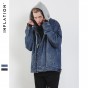 INFLATION 2017 New Arrival Denim Jacket Men Fashion Brand Clothing Jeans Hoodies Jackets Blue &Amp; Black Color Outerwear Coat277w17