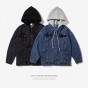 INFLATION 2017 New Arrival Denim Jacket Men Fashion Brand Clothing Jeans Hoodies Jackets Blue &Amp; Black Color Outerwear Coat277w17