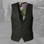 Men Casual Sleeveless Jacket Coat Mens Formal Waistcoats Dress Suit Vest Slim Three Button Woolen Vest British Autumn Suit Vest