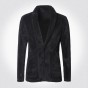 Men New Winter Plush Furry Suit Cardigan Metrosexual Men Slim Cashmere American Style Warm Jacket Cardigan Brand Coat 2017