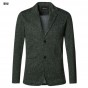 2017 Casual Men Knit Suit Blazer Business Slim Costume Homme Blazer Masculino Male Woolen Suits Vintage Jacket Coat One Button