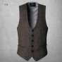 2016 New Arrival Dress Vests For Men Slim Fit Mens Suit Vest Male Waistcoat Gilet Homme Casual Sleeveless Formal Business Jacket