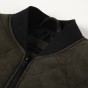 New Fashion Imitation Suede Leather Mens Army Green Winter Jacket Mens Faux Leather Cotton Padded Air Force Pilots Coat F2162