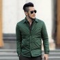 2018 New Winter Men Army Green Cotton Casual Thick Warm Coat Metrosexual Men Slim Brand Design Fashion Solid Padded Outwear Coat