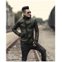 Black Men Winter Warm Camouflage Fur Lamb Woolen Casual Jacket Men Fur Collar Plush Faux Leather Jacket Coat European Style 2017