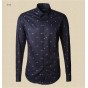 New Mens Famous Designer Print Shirt Comfortable Trendy Stylish Male Dress Shirt 2016 Mens Brand Long Sleeve Work Shirts