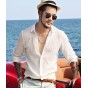 2016 Spring Autumn Cotton Shirts High Quality Casual Shirt Slim Fit Social Shirts Solid Shirt Men Linen Long Sleeve Dress Shirts