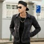 2018 Men Denim Holes Slim Black Jackets For Men Fashion Brand Design Cotton Outwear Jean Jacket Casual New Retro European Style