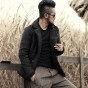 Mens Short Double Breasted Jacket Coat Casual Thick Wool Lining Outwear Winter Jacket Men Windproof Faux Leather Jackets Coats