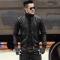 2018 Winter Men Slim Fashion Black PU Leather Jacket Metrosexual Man Zipper Casual Pilots New Windbreaker Outwear Jacket