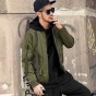 2017 New Men Winter Ribbon Design Baseball Sweatshirt Jacket Metrosexual Man Pilot Jacket Cotton Multi-Pockets Slim Windbreaker